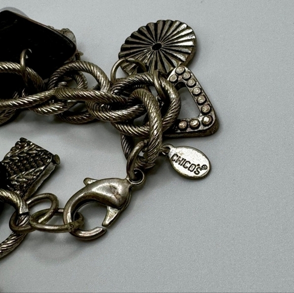 Charmed Vintage Gunmetal Chico’s Bracelet - Picture 3 of 6